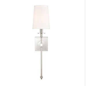 Signature Hardware Calera 1-Light Polished Nickel Wall
Sconce